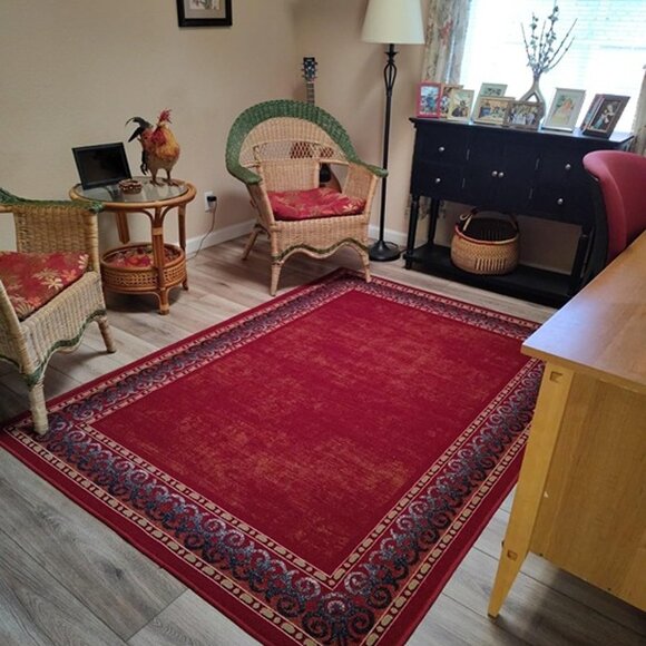 NEW Modern 5x7 Non-Slip Non-Skid Low Pile Rubber Backing - Picture 2 of 8